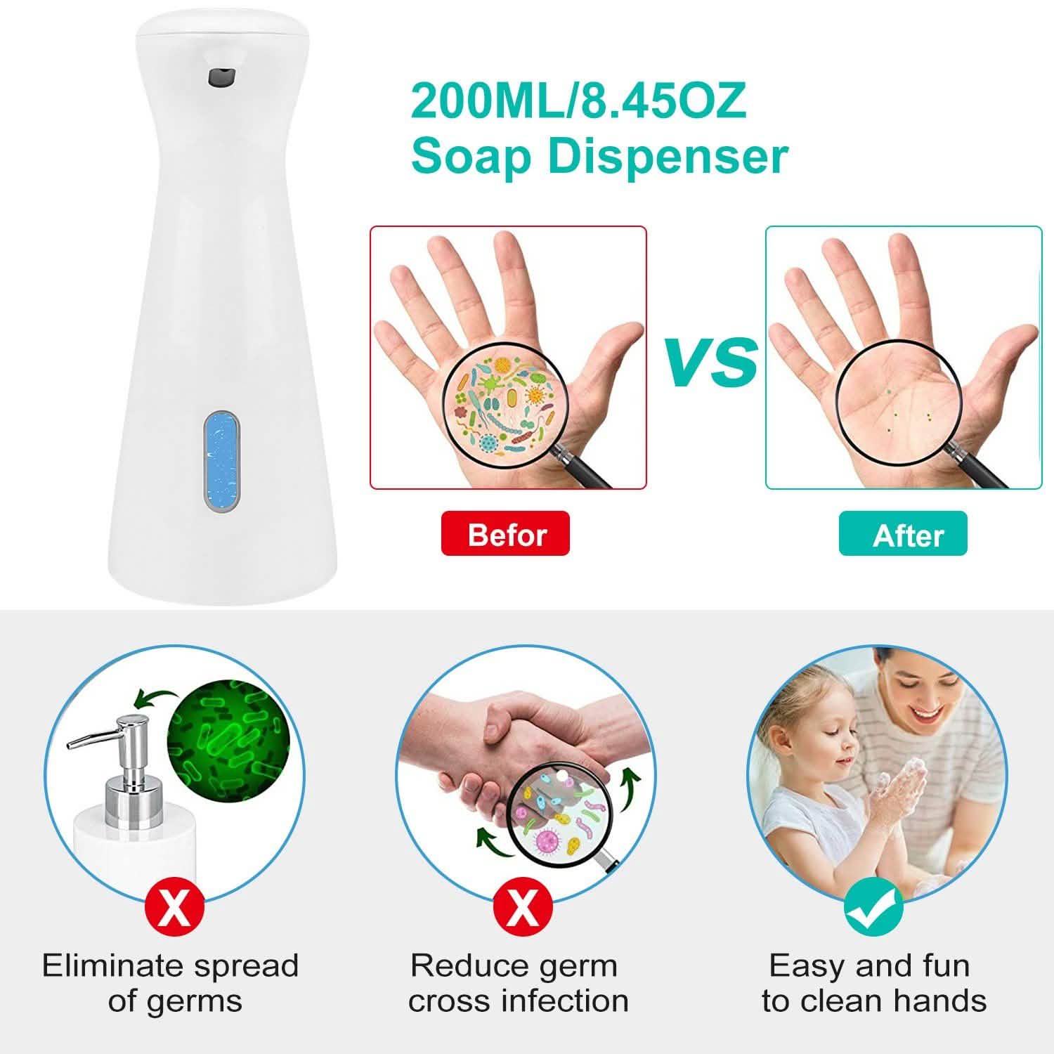 Electric Automatic Soap Dispenser Bath - Tophatter Daily Deals