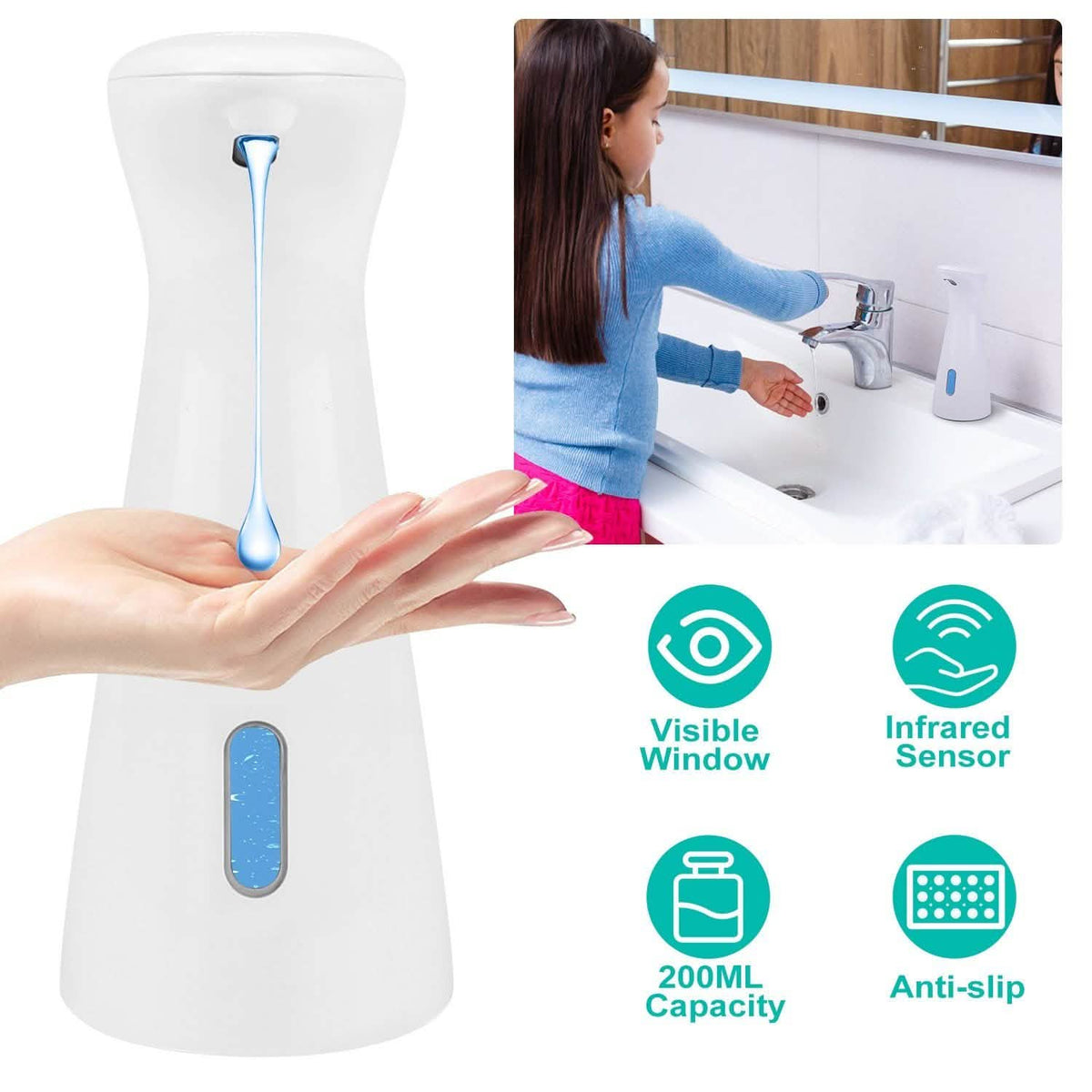 Electric Automatic Soap Dispenser Bath - Tophatter Daily Deals