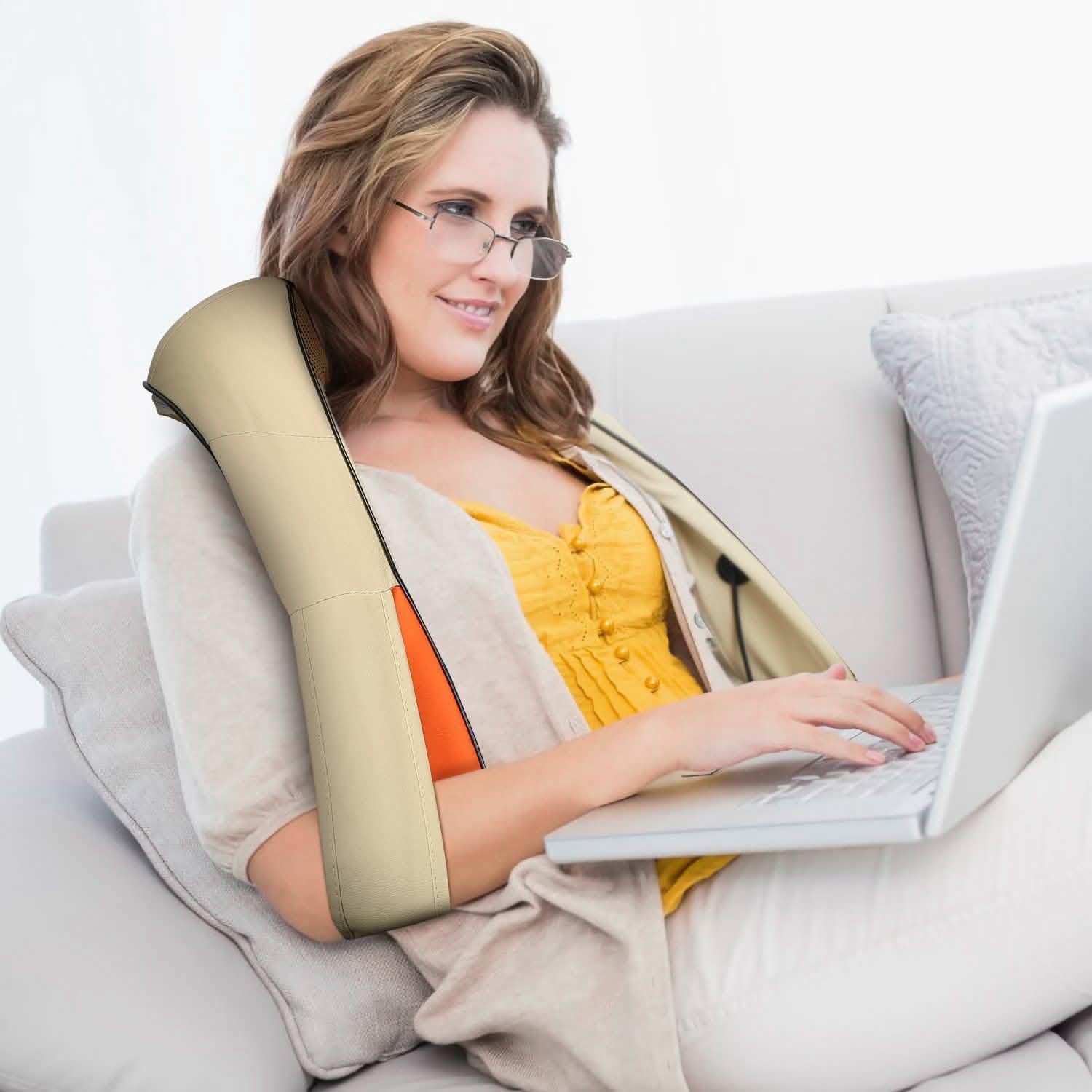 Electric Back Massage Cape with Heat Deep Tissue 3D Kneading Massage Health & Wellness - Tophatter Daily Deals