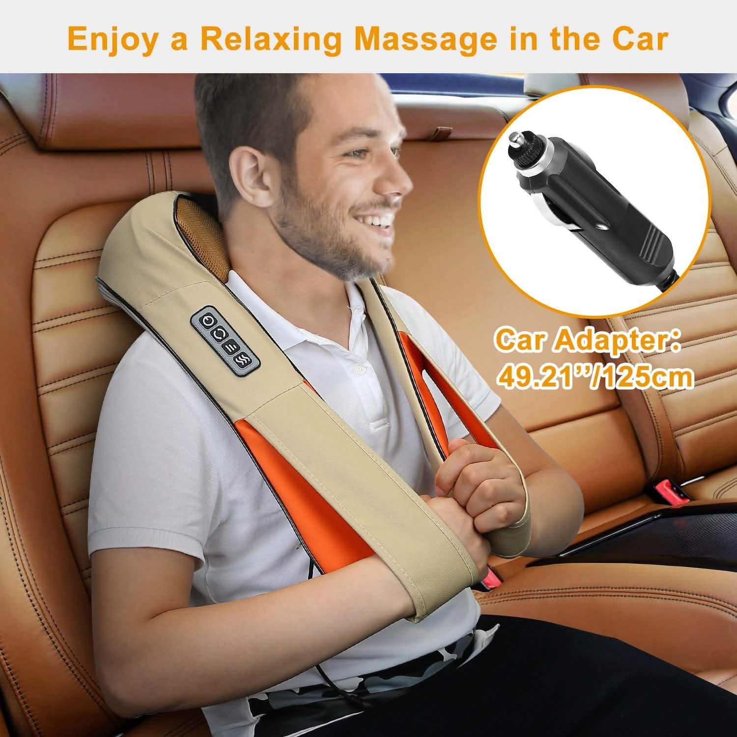 Electric Back Massage Cape with Heat Deep Tissue 3D Kneading Massage Health & Wellness - Tophatter Daily Deals