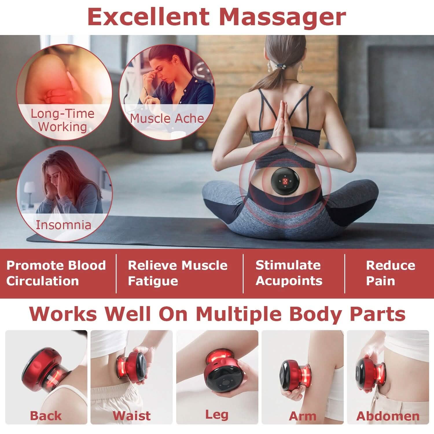 Electric Back Scraping Machine Vacuum Therapy Cupping Device Health & Wellness - Tophatter Daily Deals