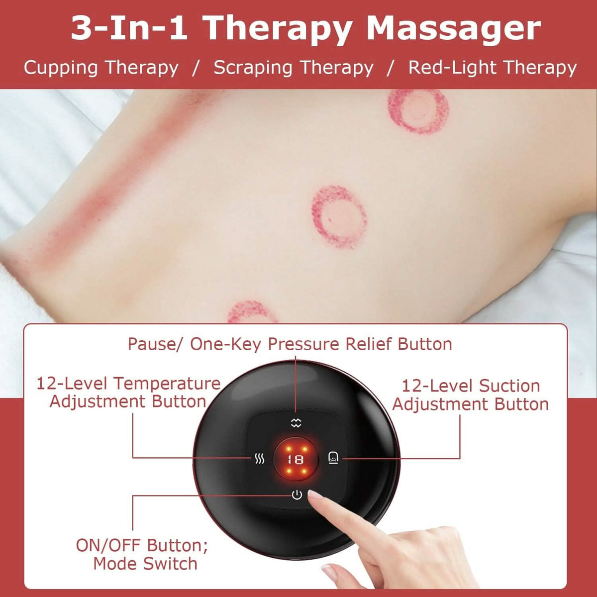 Electric Back Scraping Machine Vacuum Therapy Cupping Device Health & Wellness - Tophatter Daily Deals