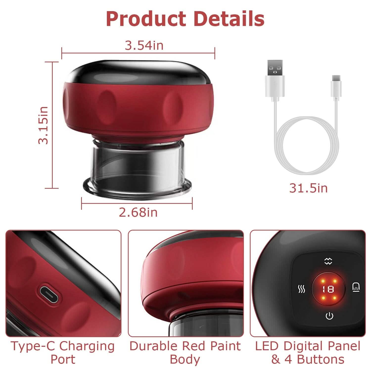 Electric Back Scraping Machine Vacuum Therapy Cupping Device Health & Wellness - Tophatter Daily Deals