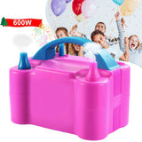 Electric Balloon Pump 600W Balloon Blower Inflator Dual Nozzle Everything Else - Tophatter Daily Deals