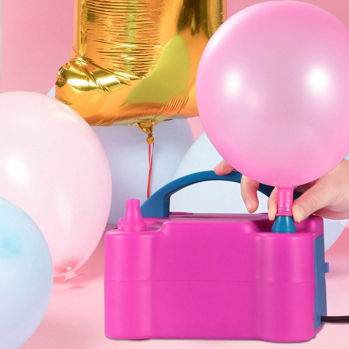 Electric Balloon Pump 600W Balloon Blower Inflator Dual Nozzle Everything Else - Tophatter Daily Deals