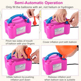 Electric Balloon Pump 600W Balloon Blower Inflator Dual Nozzle Everything Else - Tophatter Daily Deals