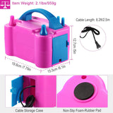 Electric Balloon Pump 600W Balloon Blower Inflator Dual Nozzle Everything Else - Tophatter Daily Deals