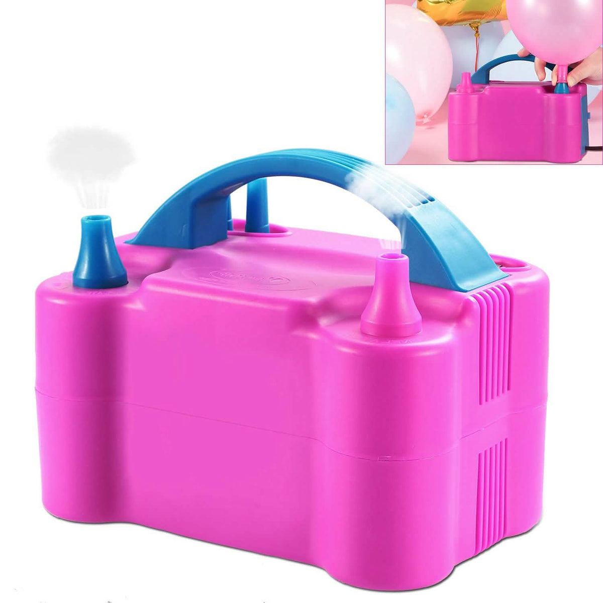 Electric Balloon Pump 600W Balloon Blower Inflator Dual Nozzle Everything Else - Tophatter Daily Deals