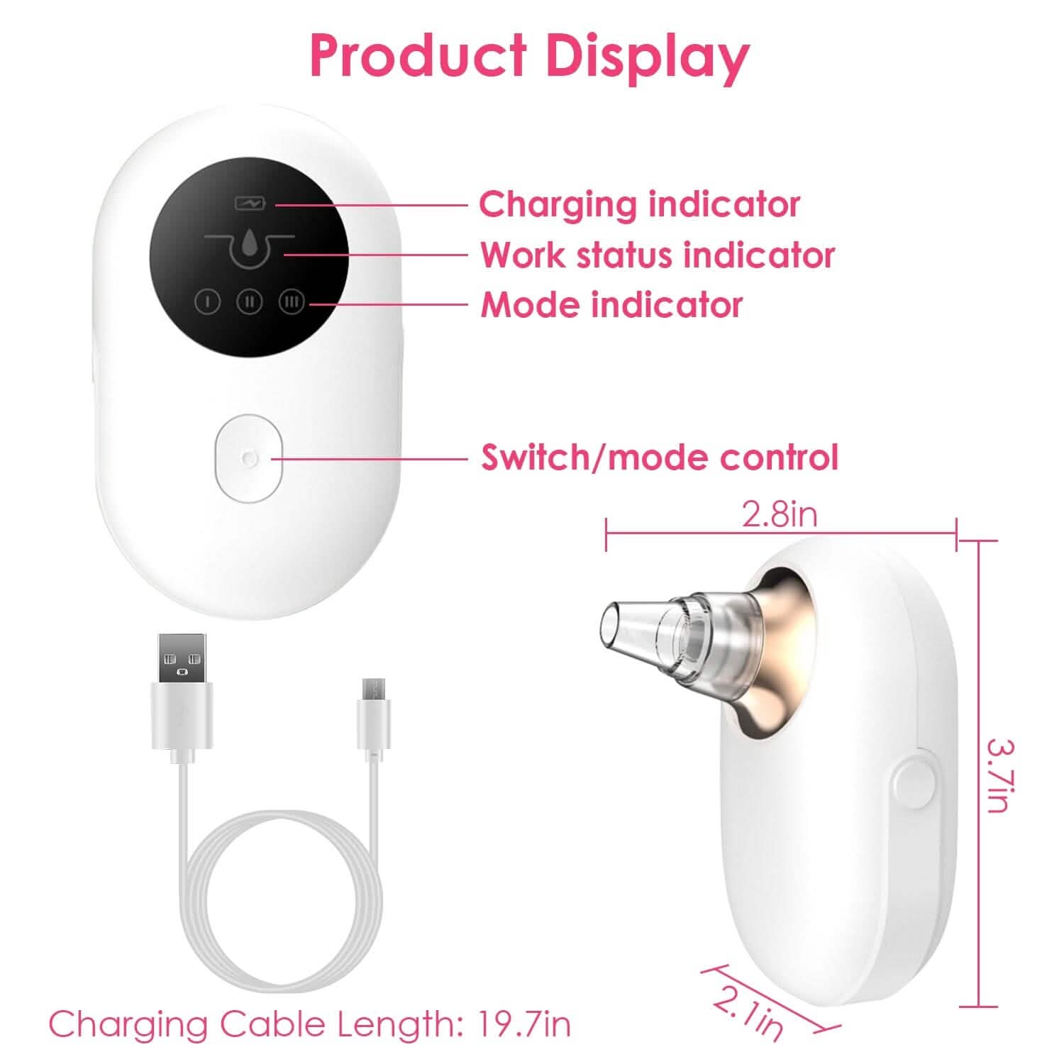 Electric Blackhead Comedone Extractor Tool Facial Pore Cleaner Beauty & Personal Care - Tophatter Daily Deals