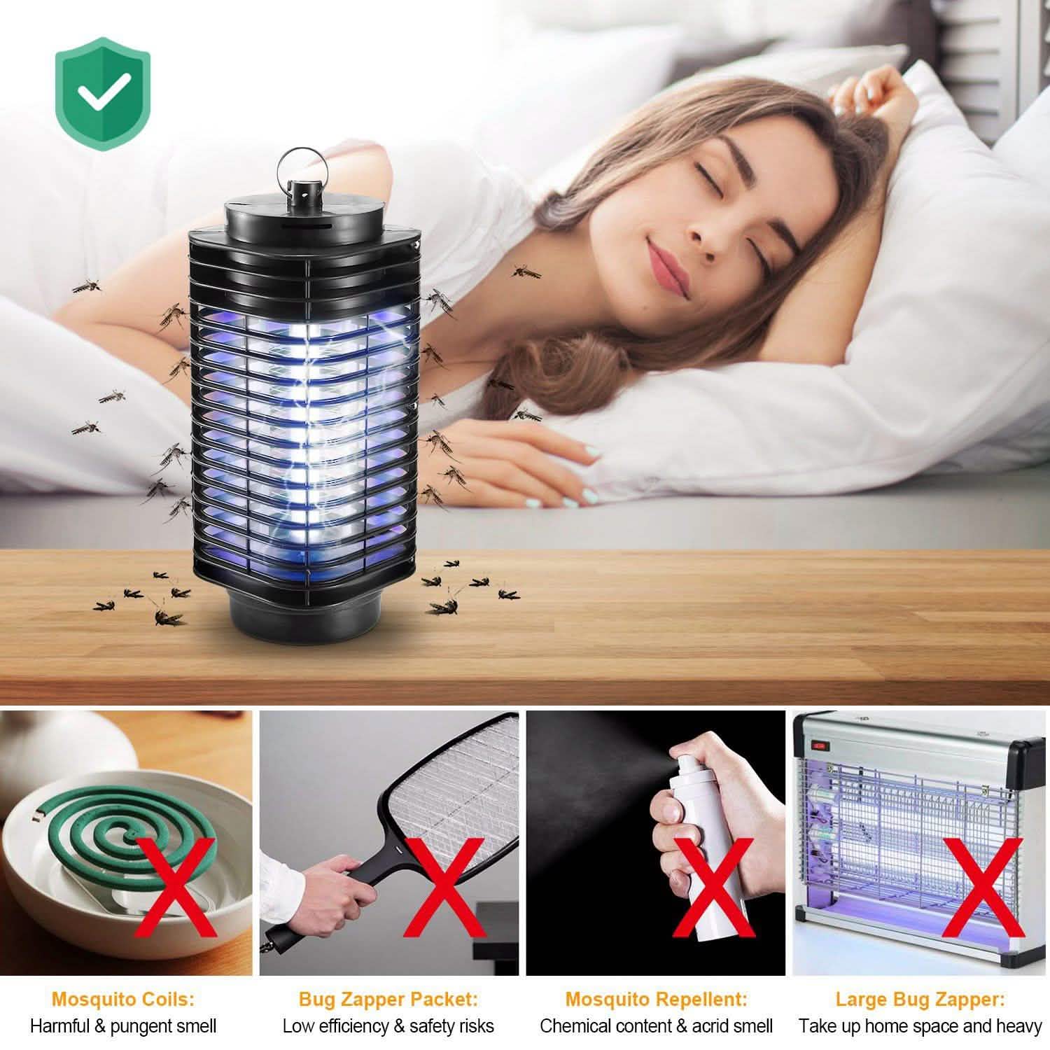 Electric Bug Zapper UV Light Flying Zapper Insect Killer Lamp Pest Control - Tophatter Daily Deals