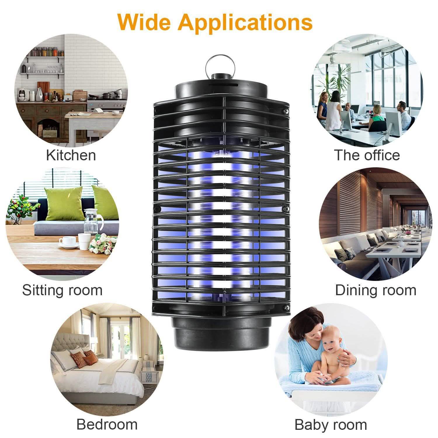 Electric Bug Zapper UV Light Flying Zapper Insect Killer Lamp Pest Control - Tophatter Daily Deals