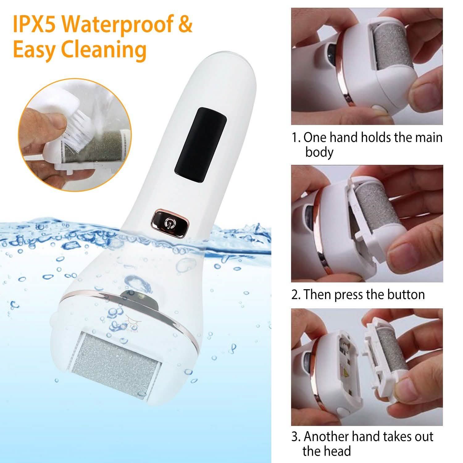 Electric Callus Remover USB Rechargeable Foot Scrubber Beauty & Personal Care - Tophatter Daily Deals