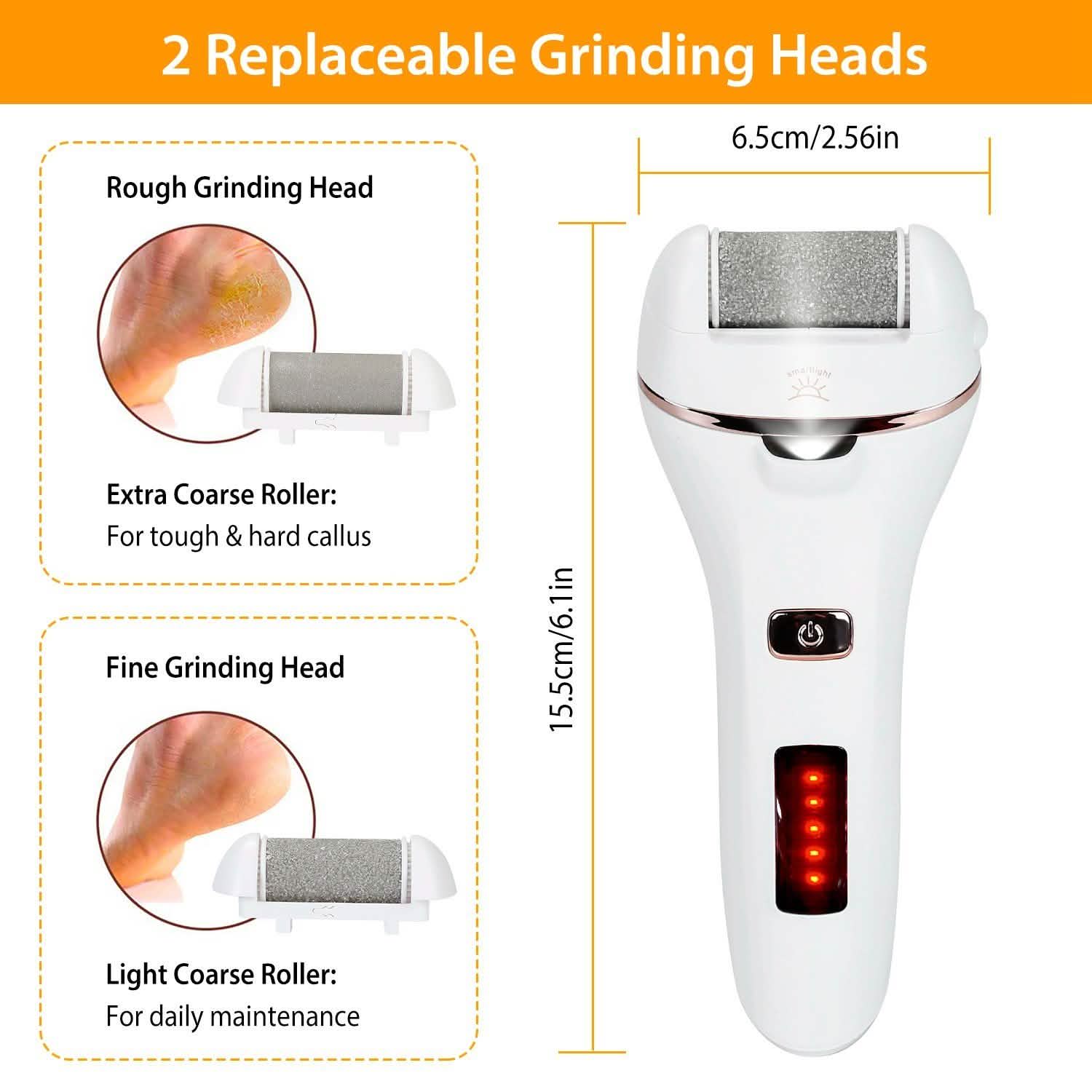 Electric Callus Remover USB Rechargeable Foot Scrubber Beauty & Personal Care - Tophatter Daily Deals