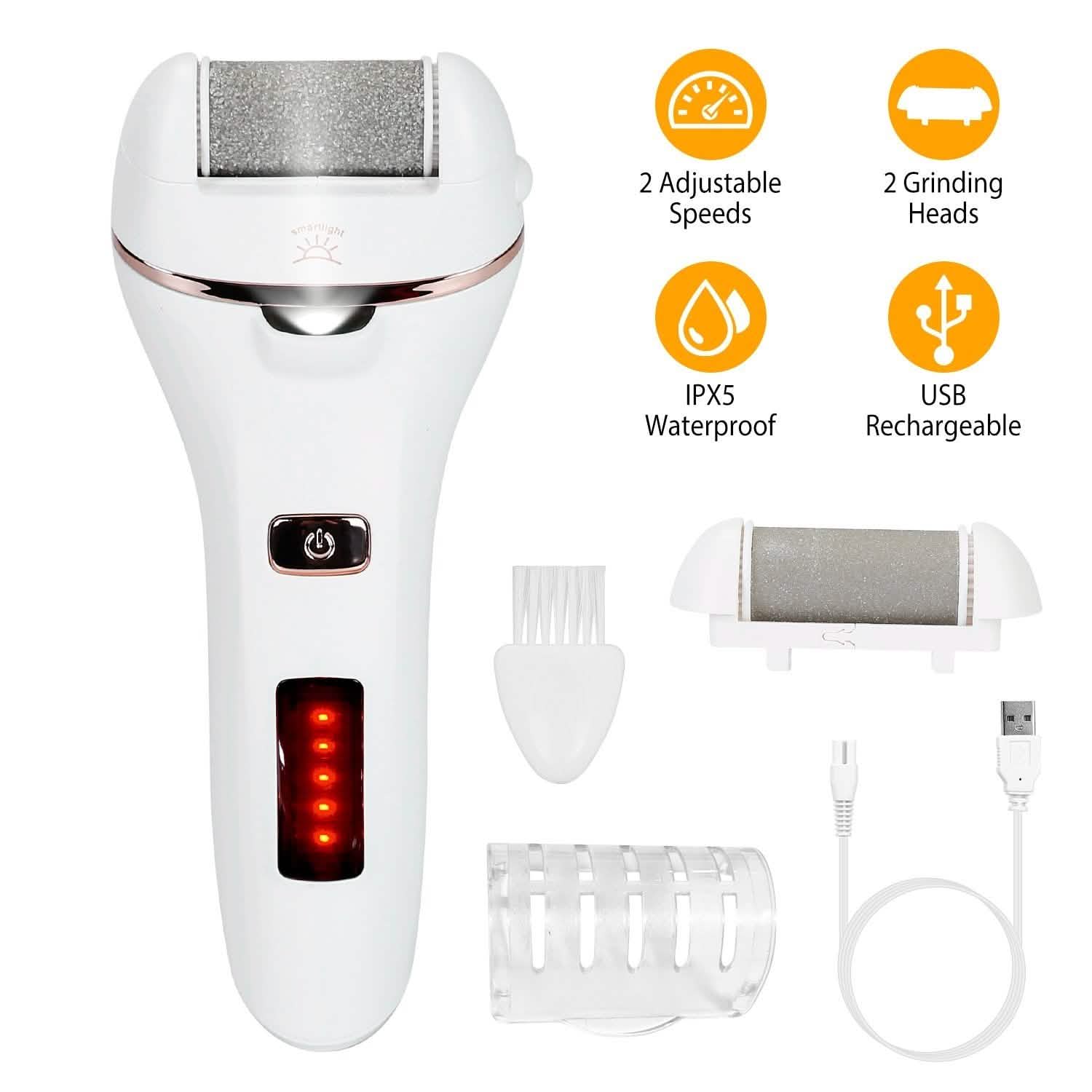Electric Callus Remover USB Rechargeable Foot Scrubber Beauty & Personal Care - Tophatter Daily Deals