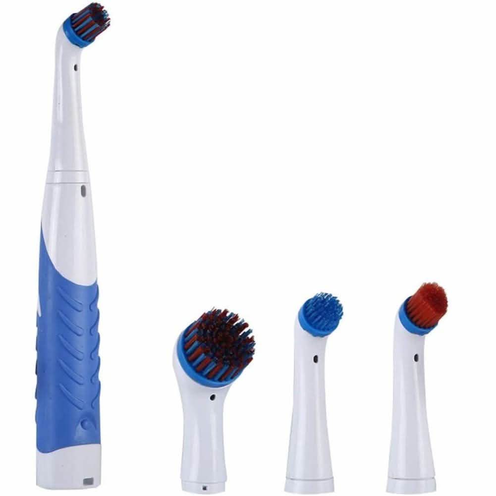 Electric Cleaning Brush with Household All Purpose 4 Brush Heads Household Appliances - Tophatter Daily Deals