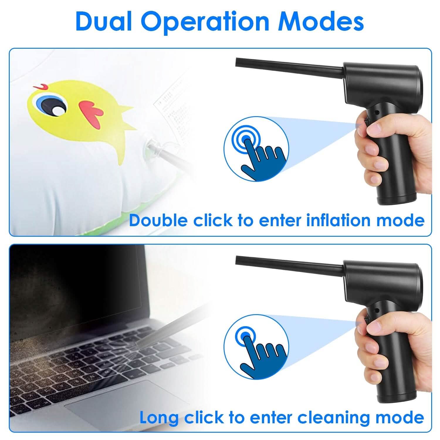 Electric Cordless Air Duster Blower for Computer Keyboard Household Appliances - Tophatter Daily Deals