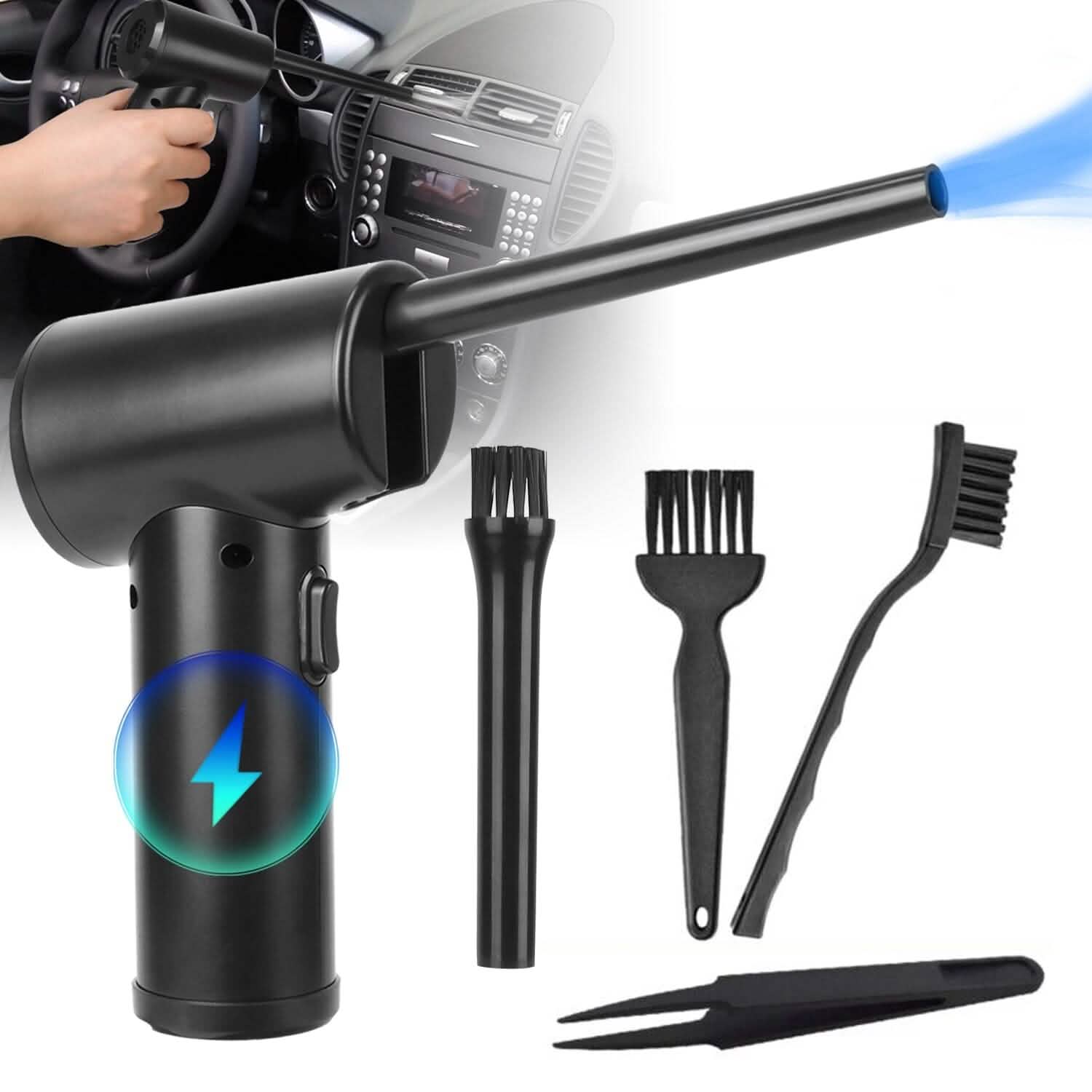 Electric Cordless Air Duster Blower for Computer Keyboard Household Appliances - Tophatter Daily Deals