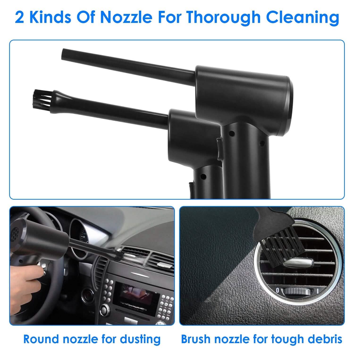 Electric Cordless Air Duster Blower for Computer Keyboard Household Appliances - Tophatter Daily Deals