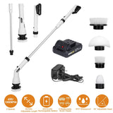 Electric Cordless Spin Scrubber Cleaning Brush with 4 Replaceable Heads Household Appliances - Tophatter Daily Deals
