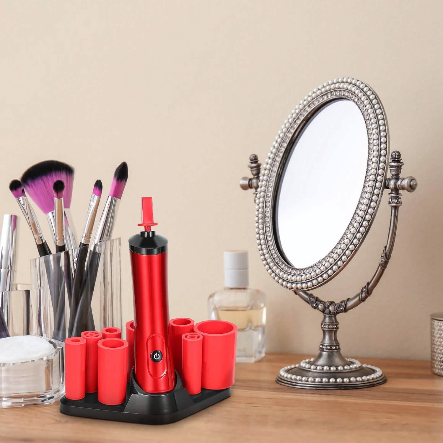 Electric Cosmetic Makeup Brush Cleaner Dryer Beauty & Personal Care - Tophatter Daily Deals