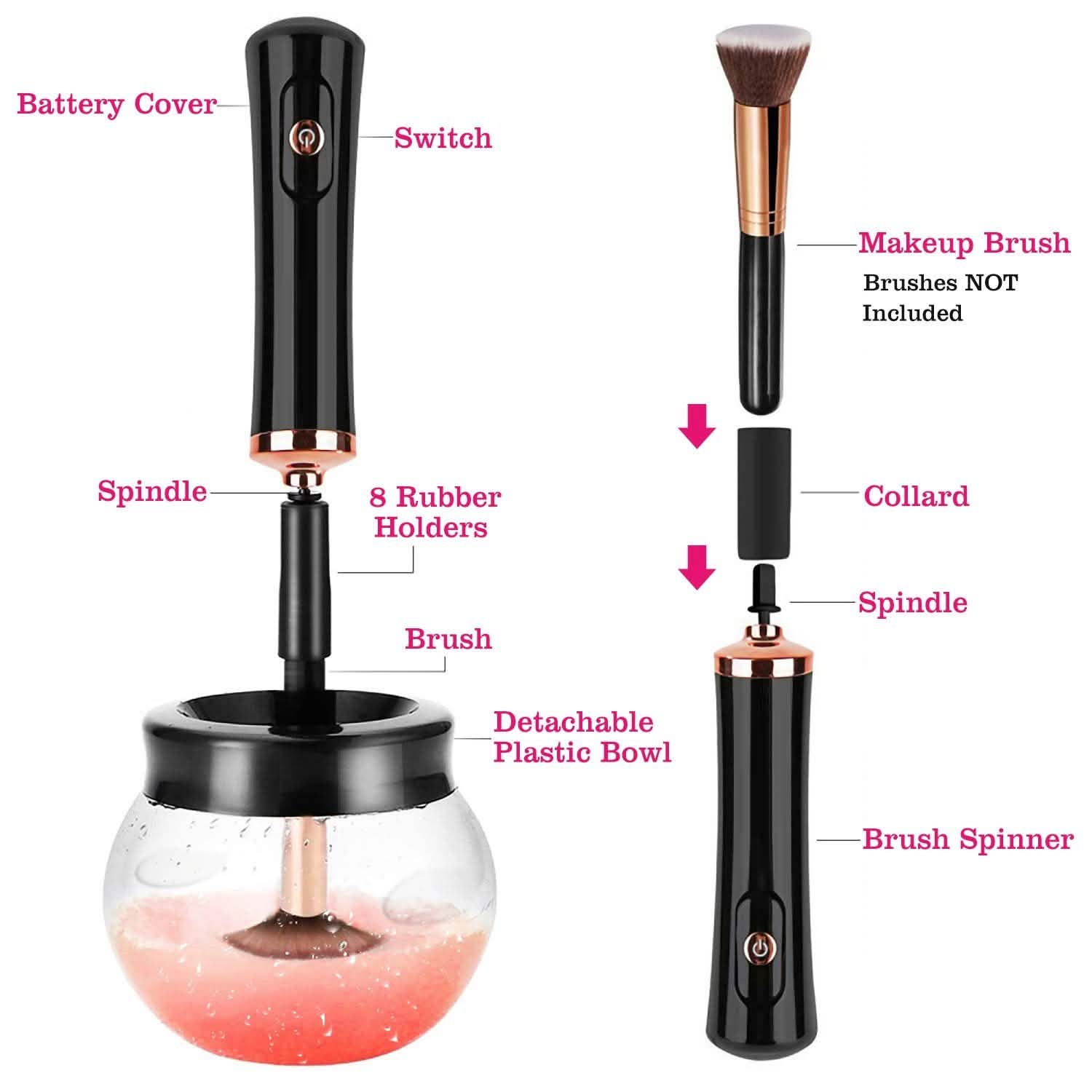 Electric Cosmetic Makeup Brush Cleaner Dryer Beauty & Personal Care - Tophatter Daily Deals