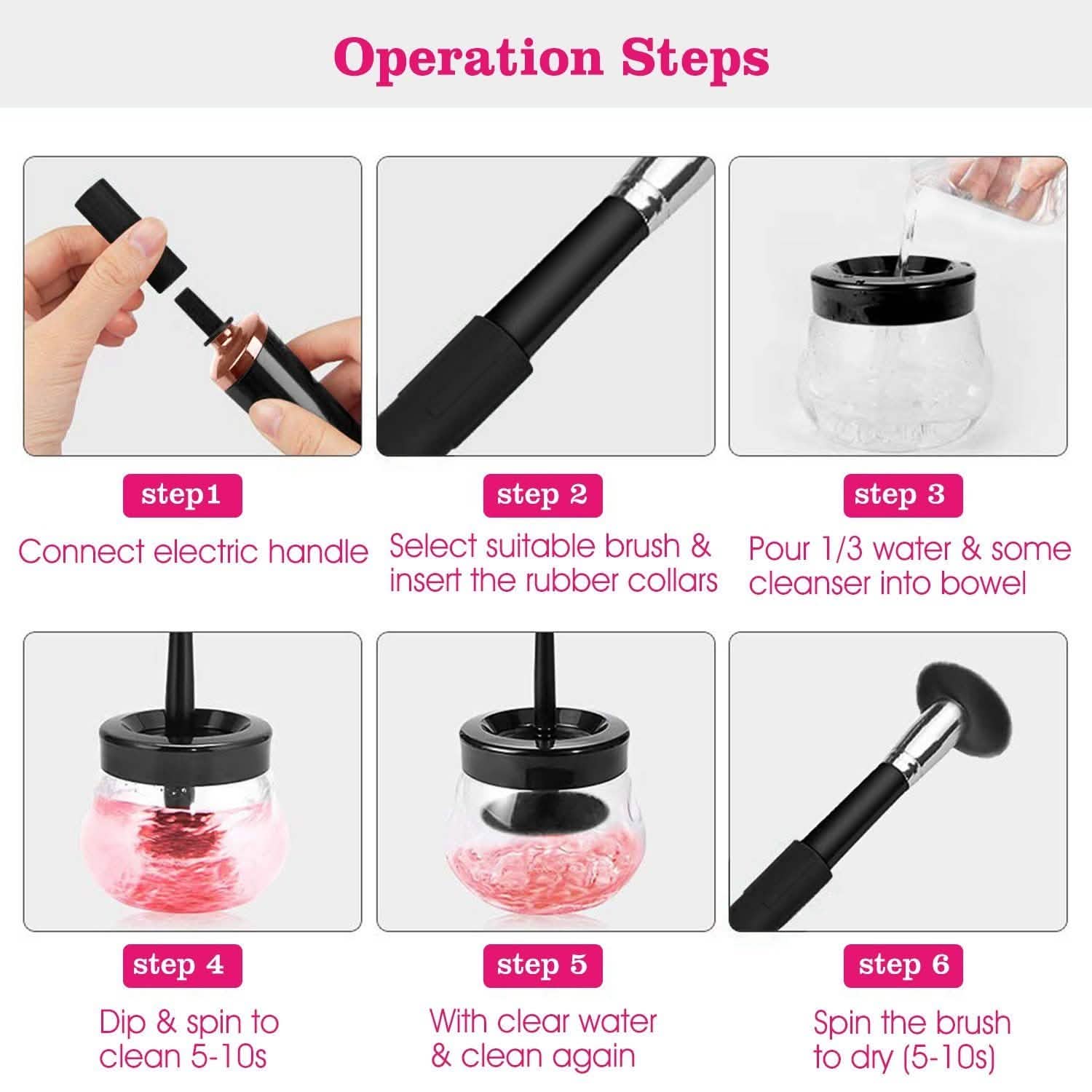 Electric Cosmetic Makeup Brush Cleaner Dryer Beauty & Personal Care - Tophatter Daily Deals