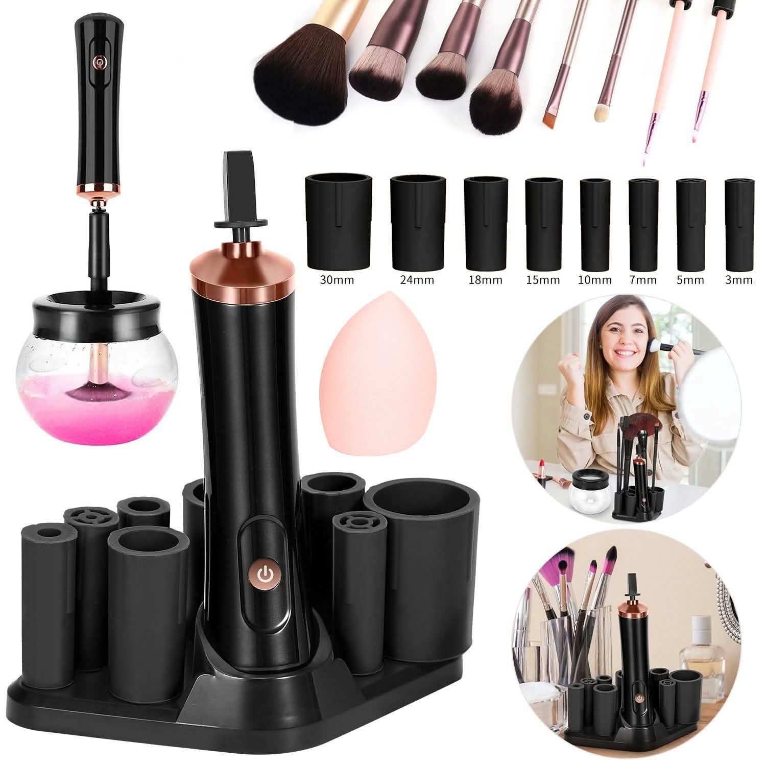 Electric Cosmetic Makeup Brush Cleaner Dryer Beauty & Personal Care - Tophatter Daily Deals