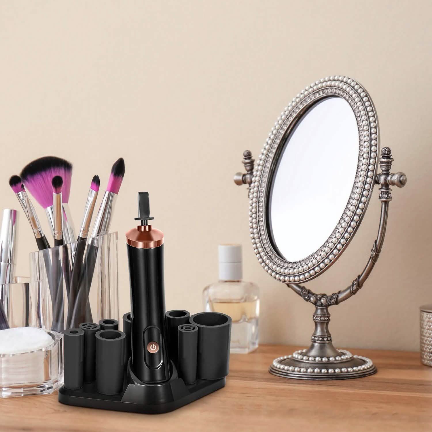 Electric Cosmetic Makeup Brush Cleaner Dryer Beauty & Personal Care - Tophatter Daily Deals