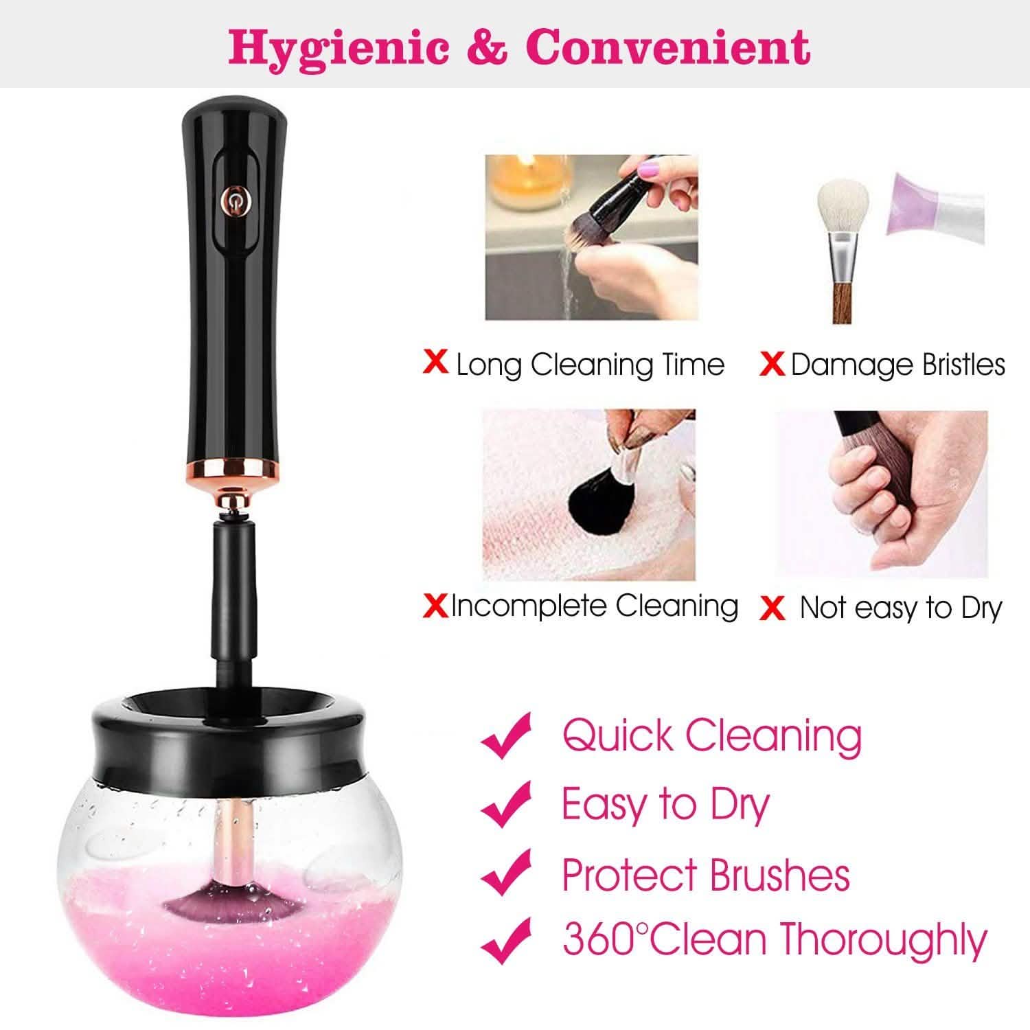 Electric Cosmetic Makeup Brush Cleaner Dryer Beauty & Personal Care - Tophatter Daily Deals