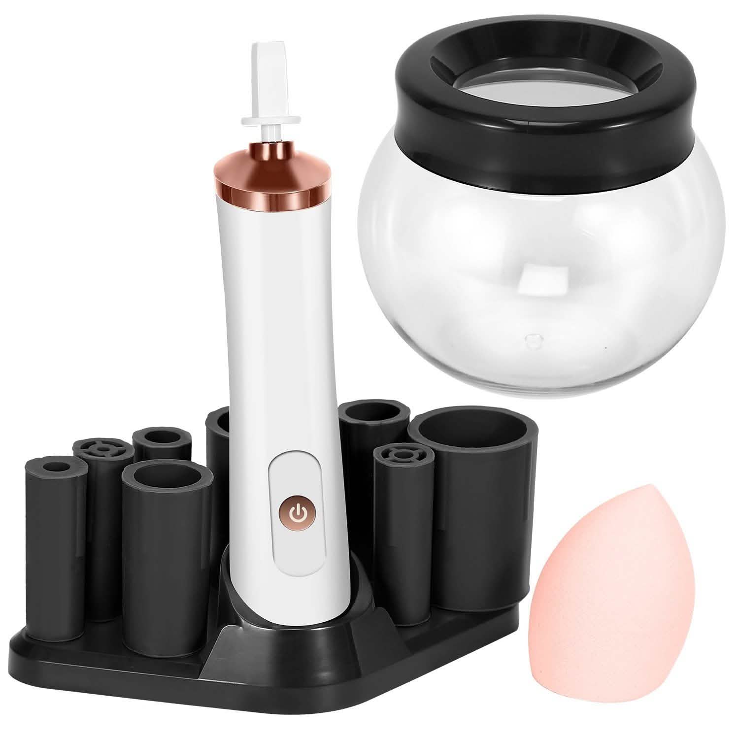 Electric Cosmetic Makeup Brush Cleaner Dryer White Beauty & Personal Care - Tophatter Daily Deals