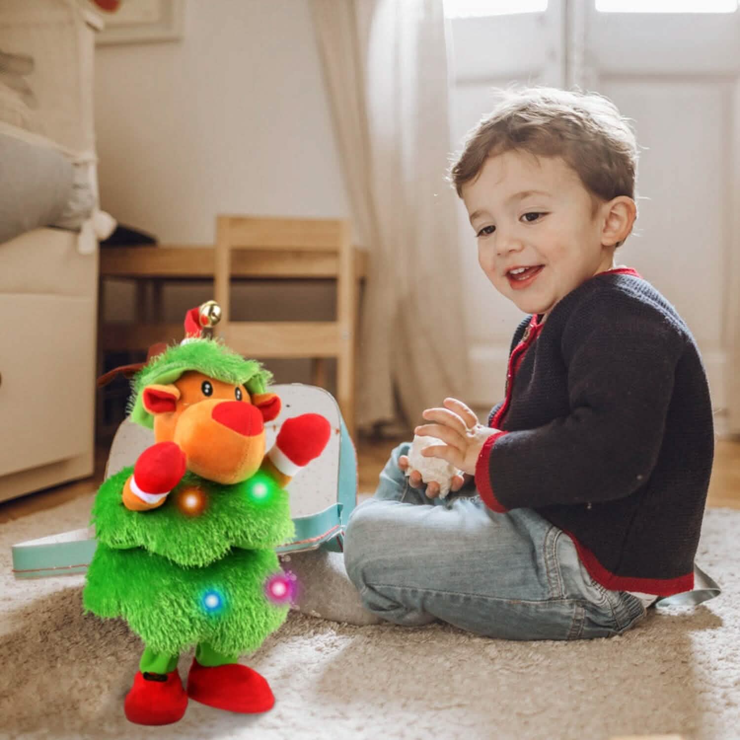 Electric Dancing Singing Plush Toy Seasonal Decor - Tophatter Daily Deals
