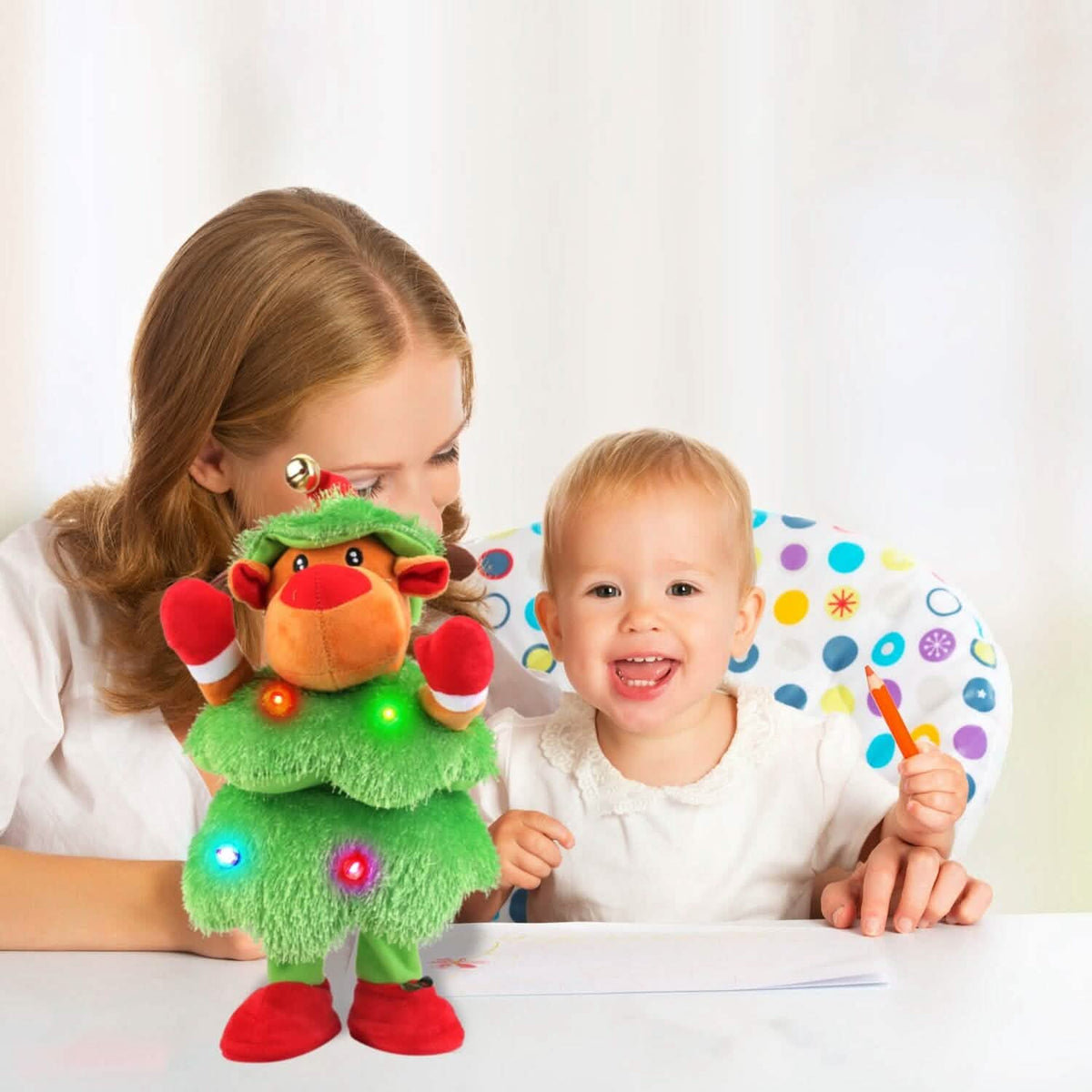 Electric Dancing Singing Plush Toy Seasonal Decor - Tophatter Daily Deals