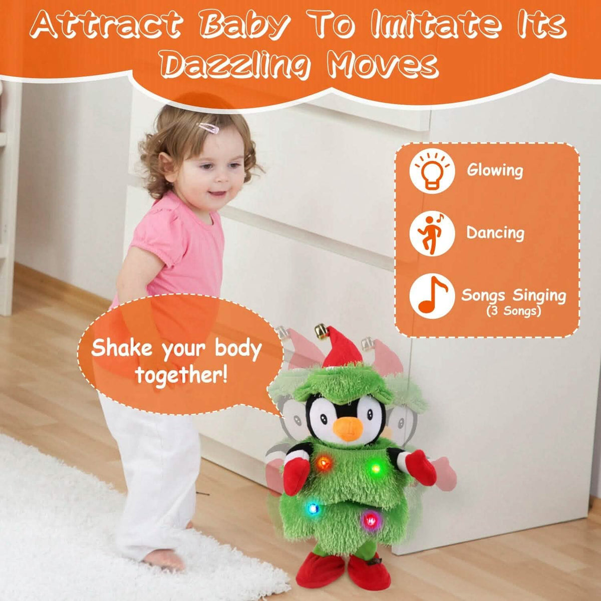 Electric Dancing Singing Plush Toy Seasonal Decor - Tophatter Daily Deals