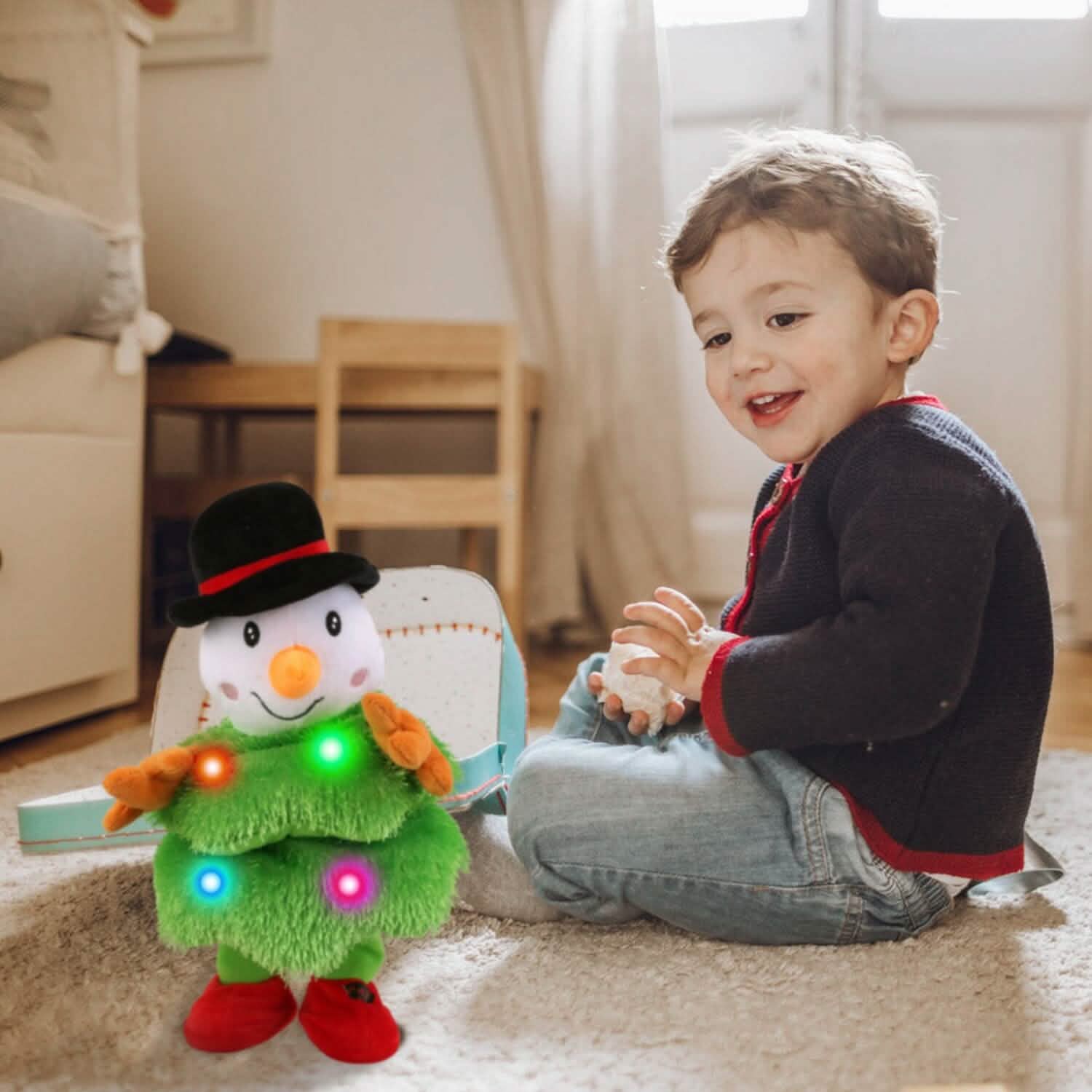 Electric Dancing Singing Plush Toy Seasonal Decor - Tophatter Daily Deals