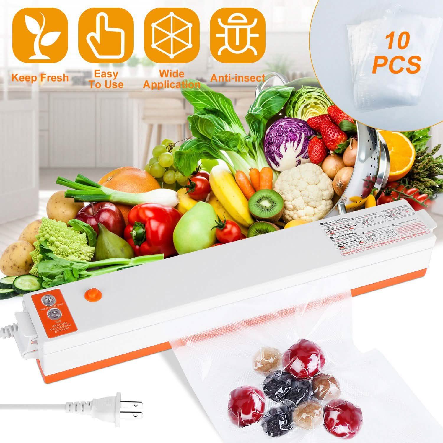 Electric Food Vacuum Sealer Machine Kitchen Storage - Tophatter Daily Deals