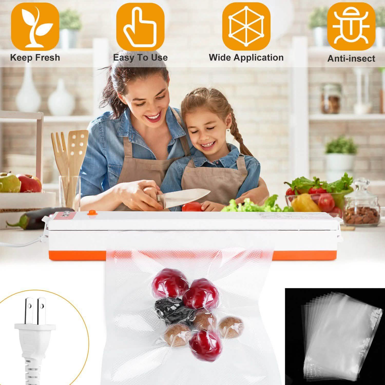 Electric Food Vacuum Sealer Machine Kitchen Storage - Tophatter Daily Deals