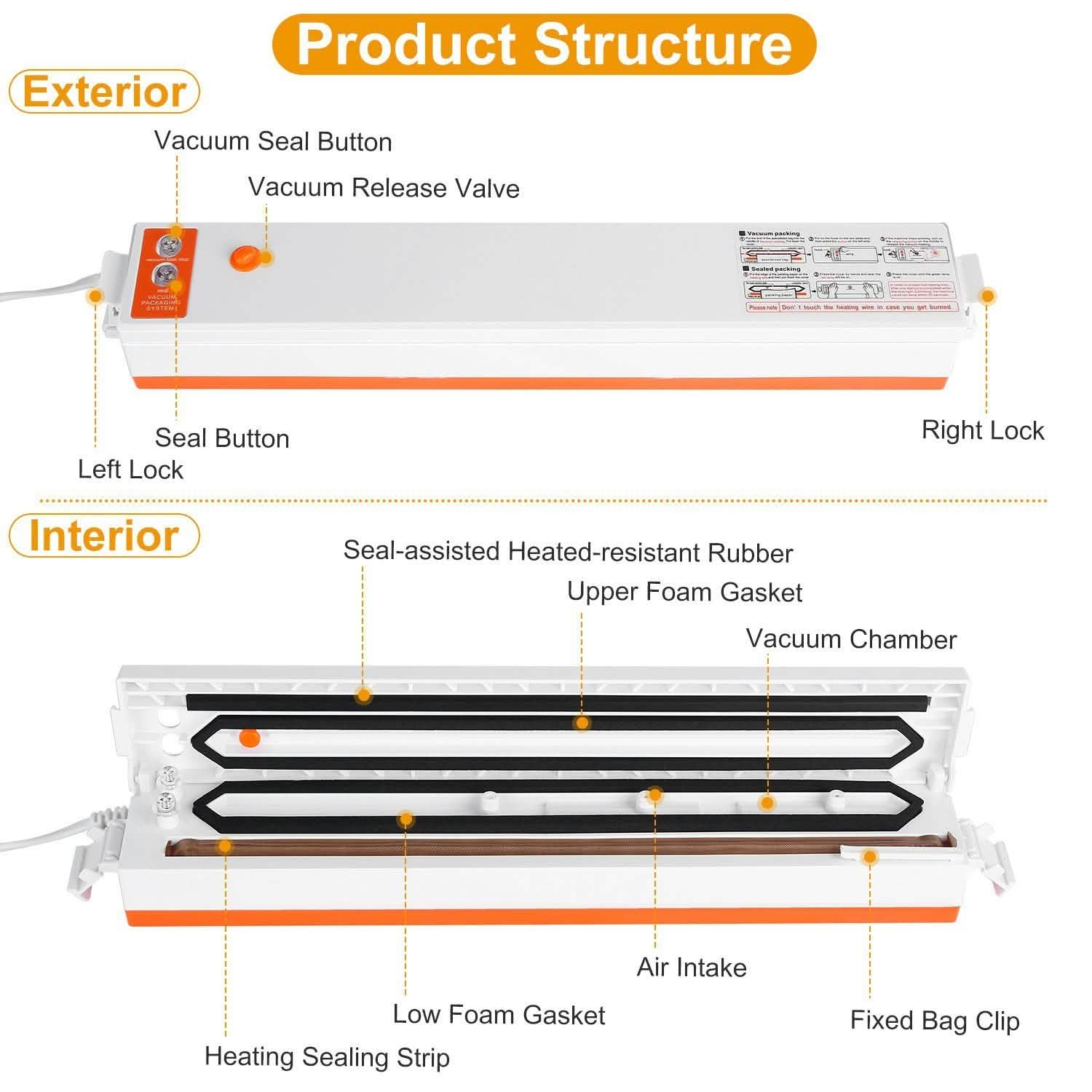 Electric Food Vacuum Sealer Machine Kitchen Storage - Tophatter Daily Deals