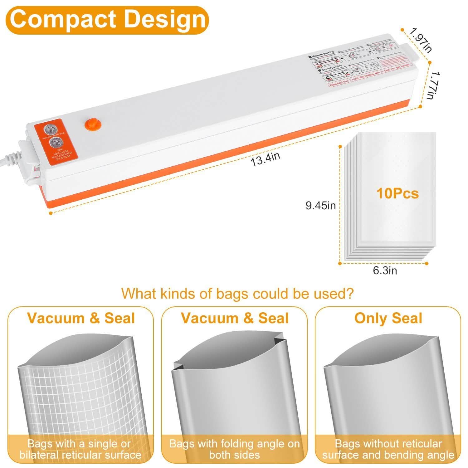 Electric Food Vacuum Sealer Machine Kitchen Storage - Tophatter Daily Deals