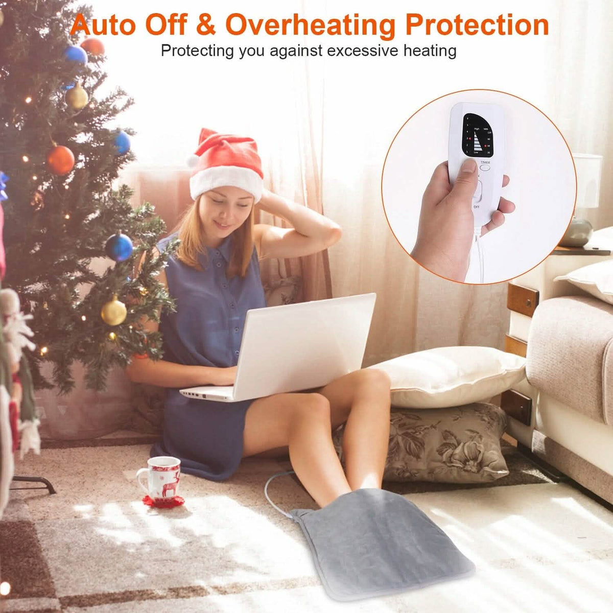 Electric Foot Warmer with 6 Temperature Settings Health & Wellness - Tophatter Daily Deals