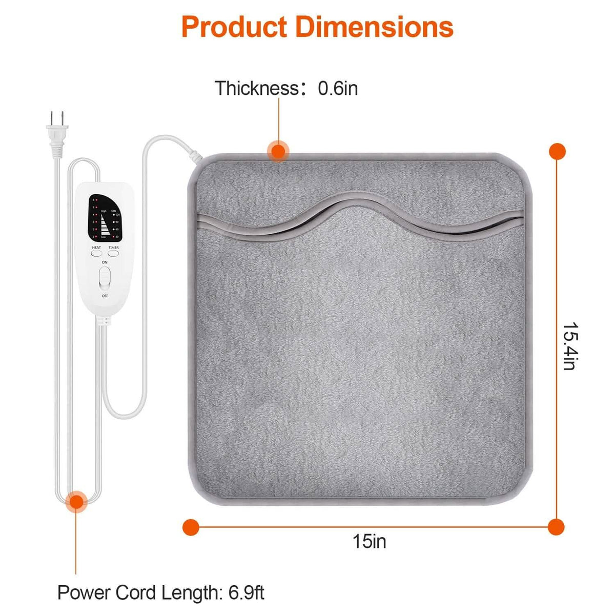 Electric Foot Warmer with 6 Temperature Settings Health & Wellness - Tophatter Daily Deals