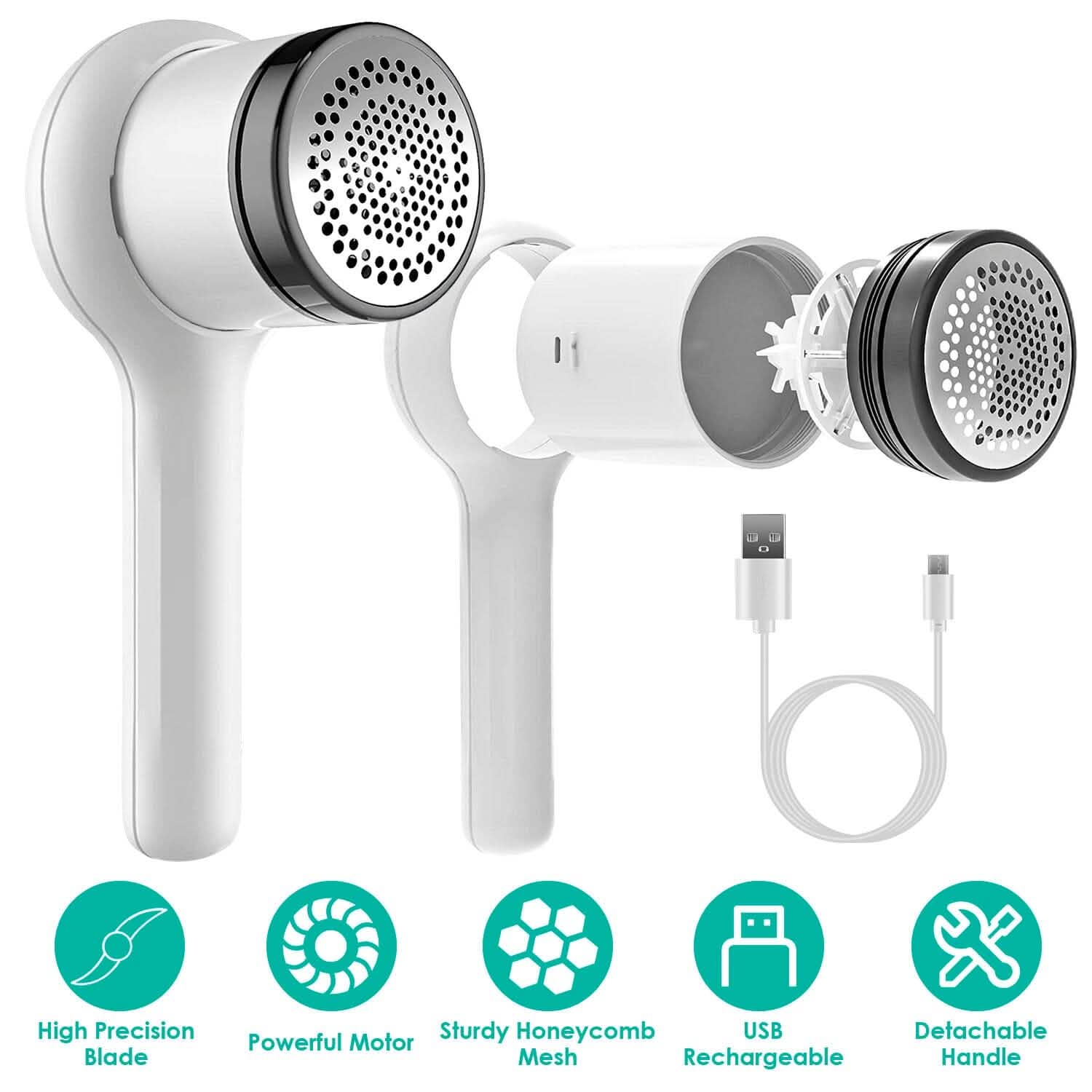 Electric Fuzz Pilling Trimmer Sweater Shaver with Detachable Handle Household Appliances - Tophatter Daily Deals