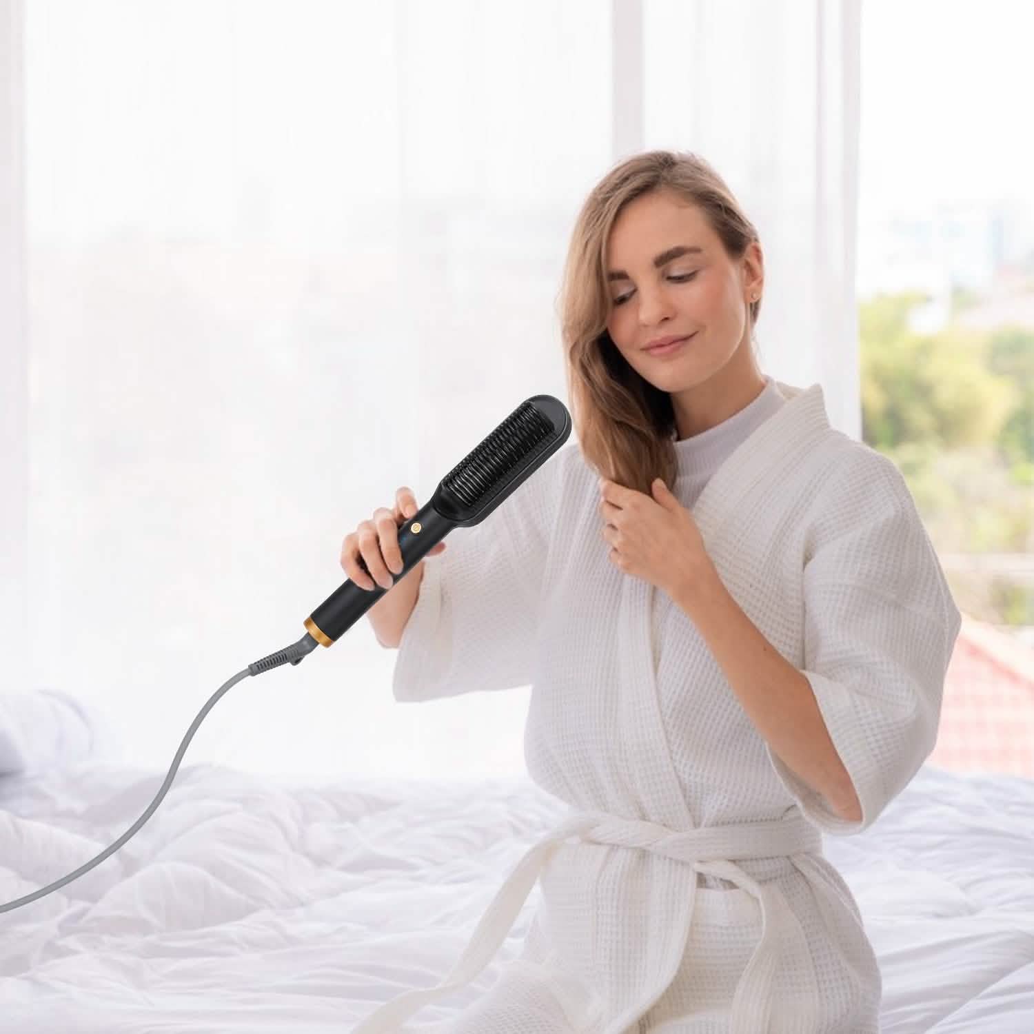 Electric Hair Straightener Brush Beauty & Personal Care - Tophatter Daily Deals