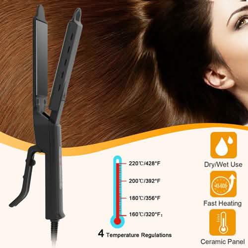 Electric Hair Straightener with 4 Temperature Adjustment Beauty & Personal Care - Tophatter Daily Deals
