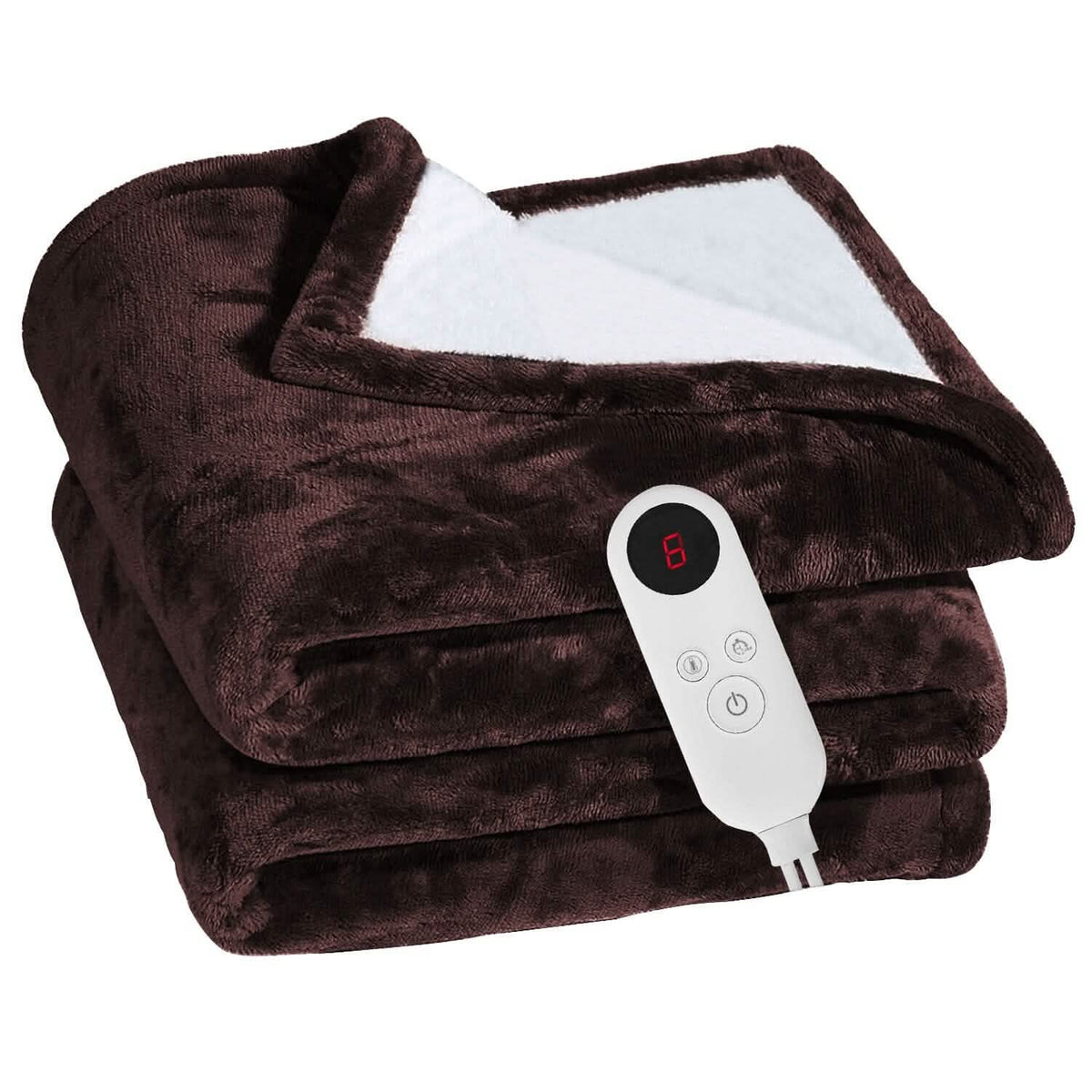Electric Heated Flannel Throw Blanket Bedding - Tophatter Daily Deals