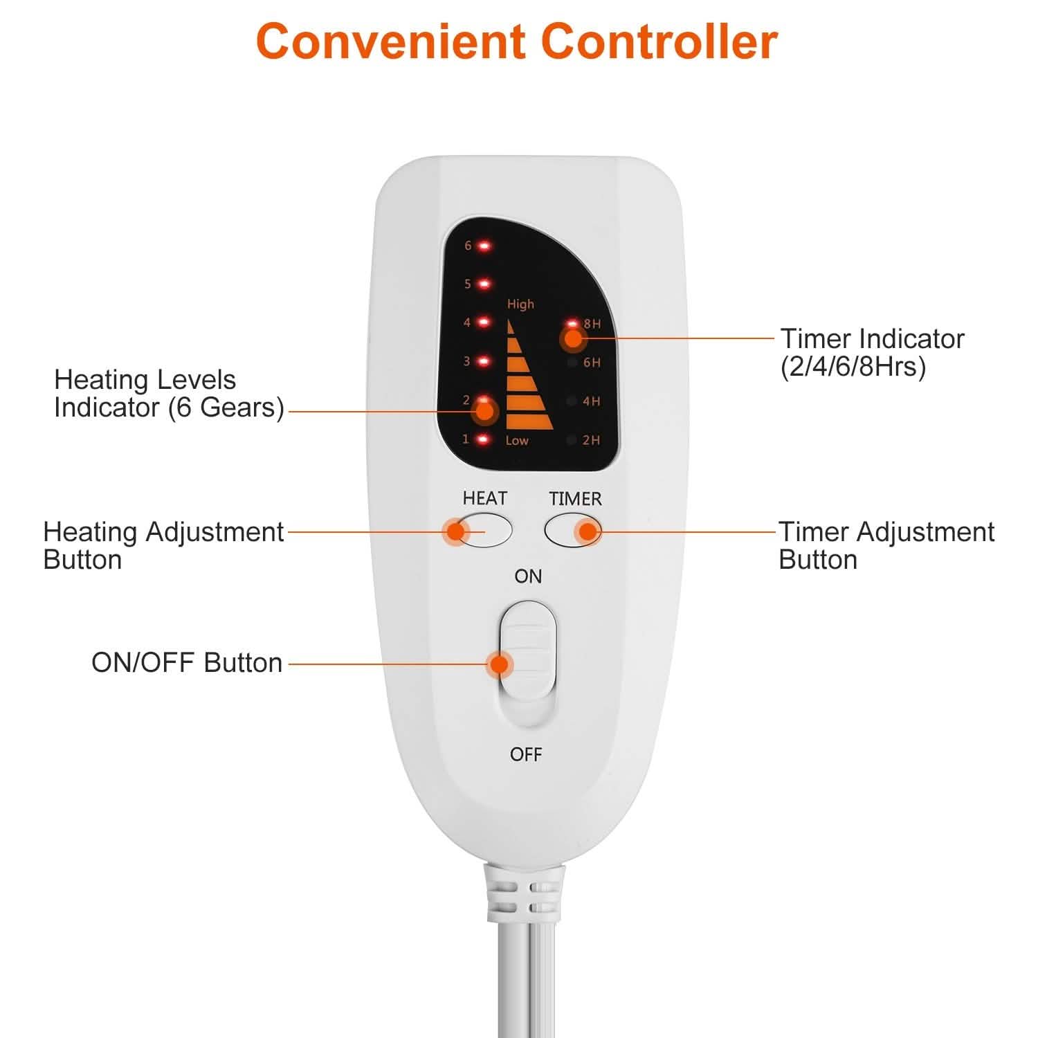 Electric Heated Foot Warmer with 6 Level Heating 4 Level Timing Health & Wellness - Tophatter Daily Deals