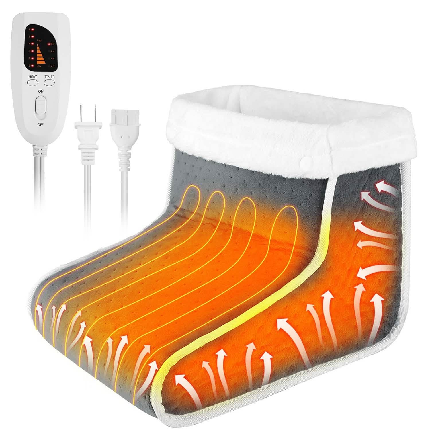 Electric Heated Foot Warmer with 6 Level Heating 4 Level Timing Health & Wellness - Tophatter Daily Deals