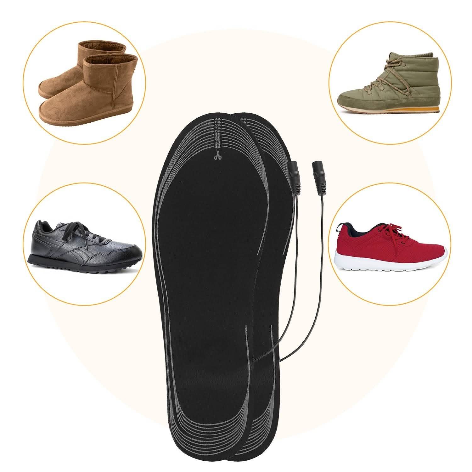 Electric Heated Insoles USB Foot Warmer Pads Health & Wellness - Tophatter Daily Deals