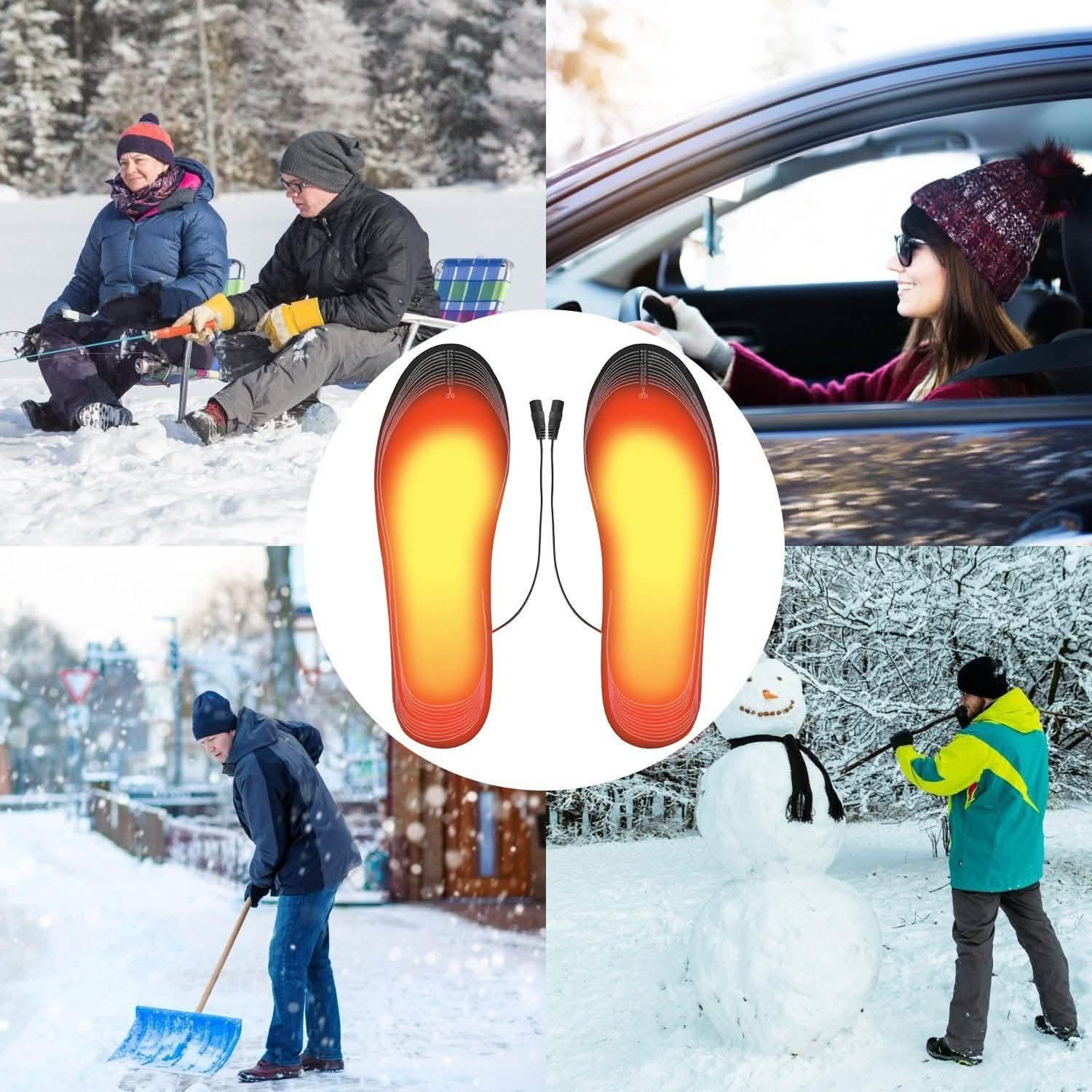 Electric Heated Insoles USB Foot Warmer Pads Health & Wellness - Tophatter Daily Deals