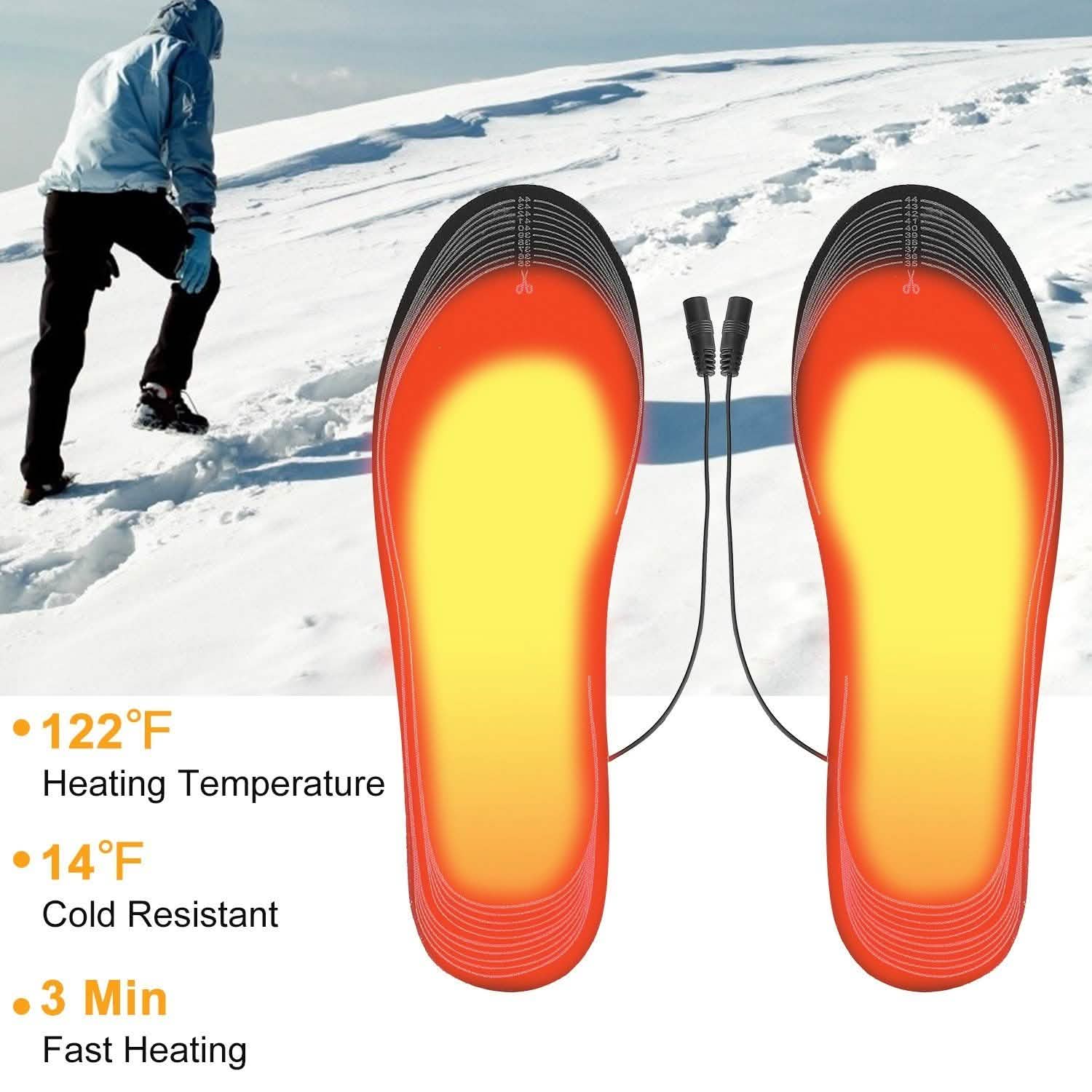 Electric Heated Insoles USB Foot Warmer Pads Health & Wellness - Tophatter Daily Deals