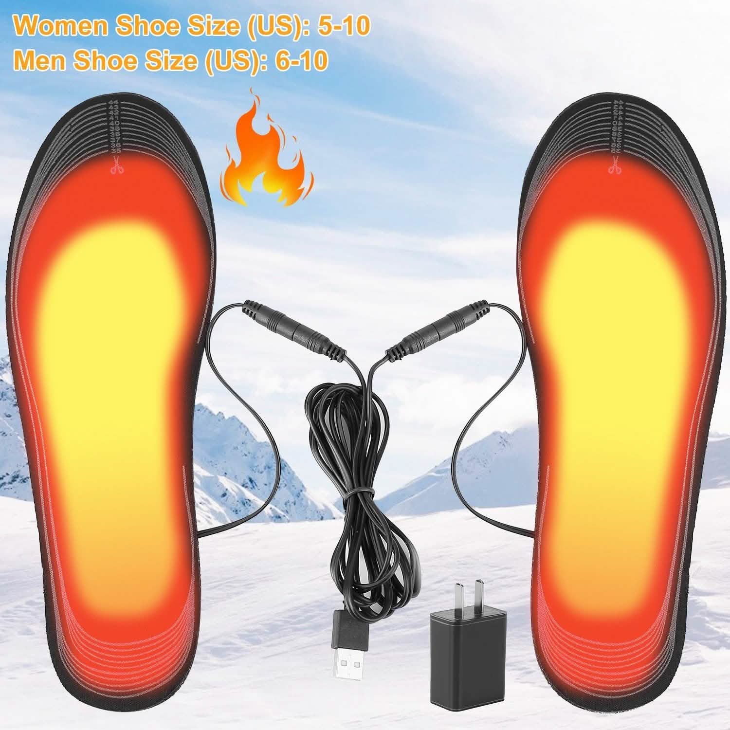 Electric Heated Insoles USB Foot Warmer Pads Health & Wellness - Tophatter Daily Deals